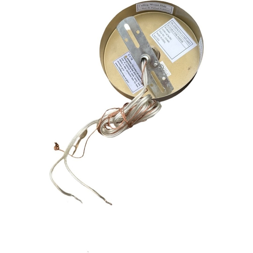Capital Finn 6-Light Chandelier White Wash Wood Matte Brass Farmhouse Dining - Picture 5 of 10